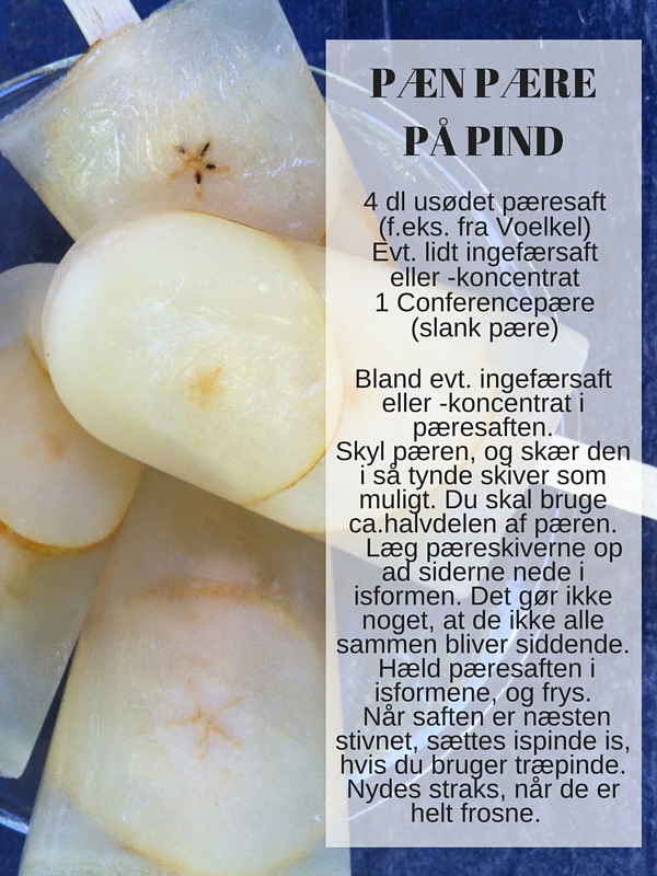 Pæn pære på pind opskrift af Rose Maimonide